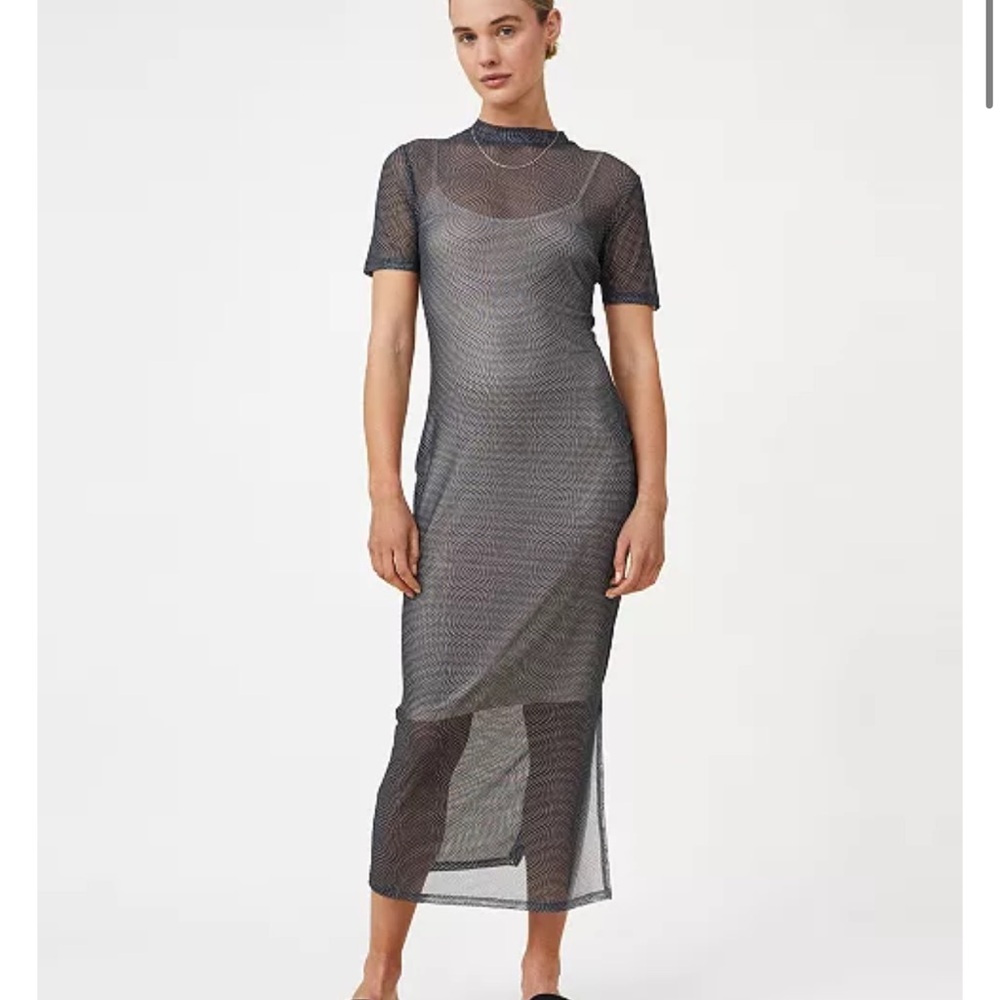 Elegant Black Mesh Dress